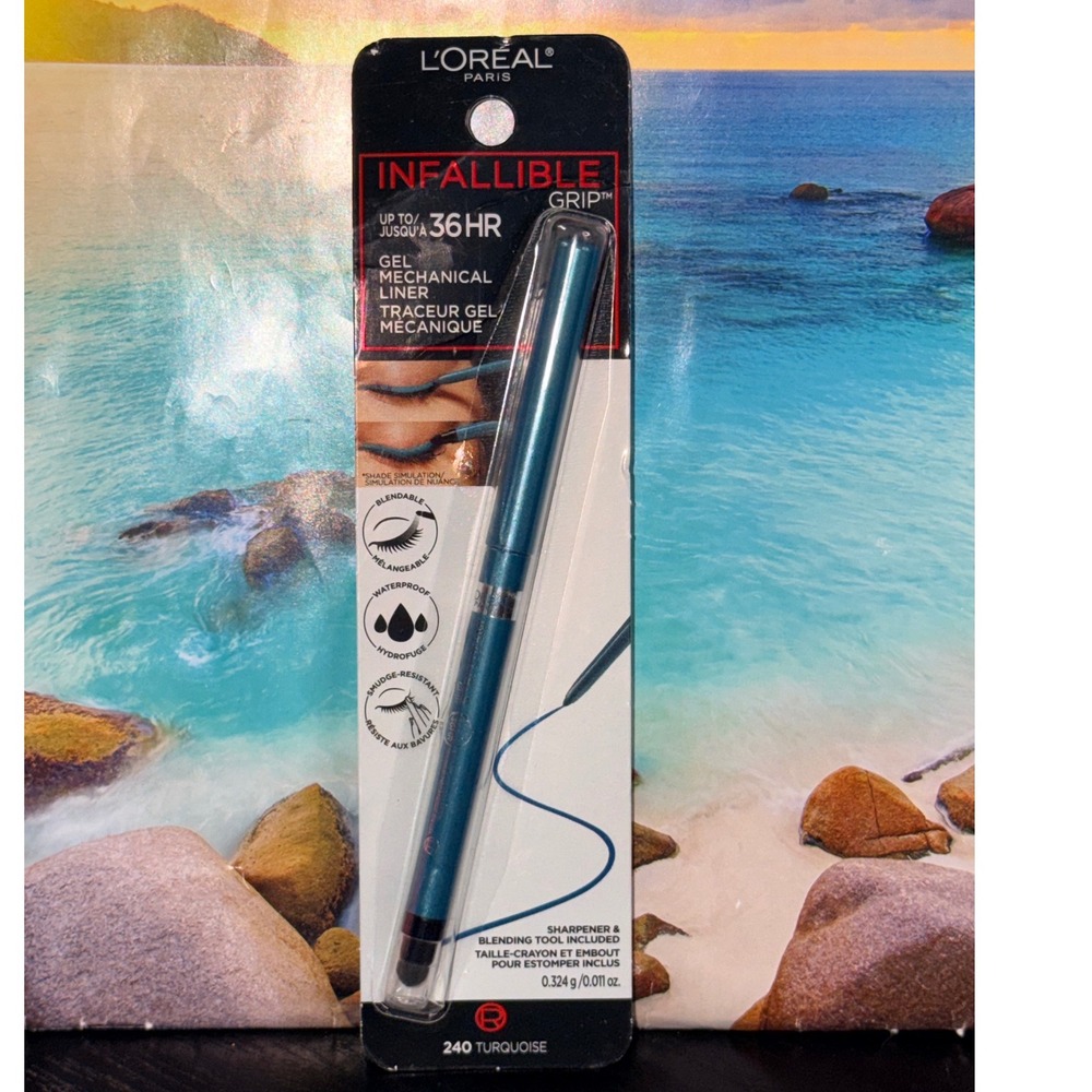 L'Oreal Paris Infallible Grip Gel Mechanical Liner 240 Turquoise 36HR Waterproof